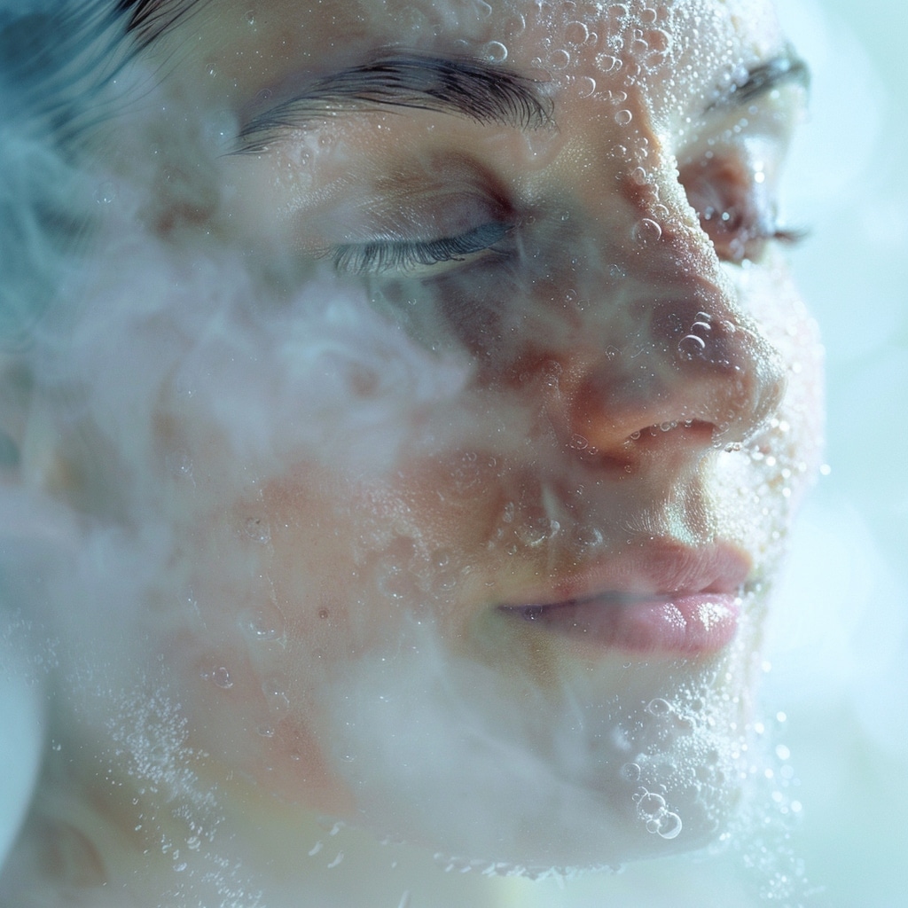 Rafraîchir la peau avec de l’eau thermale